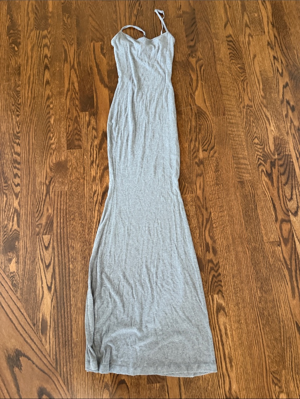 Skims Ribbed Gray maxi dress xs